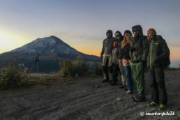 Group photo in front of Popocatepetl