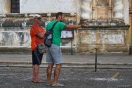 Two men in Antigua using the force
